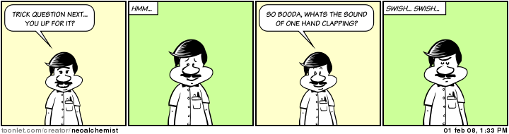 Sound of one hand clapping